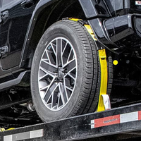 Nouveau produit sangle de transporteur de voiture jaune 10000lbs Kits de levage de roue de transporteur de voiture avec mousqueton et anneau en D