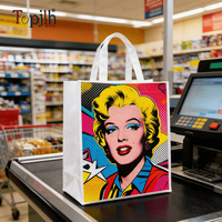Sac fourre-tout A4 vierge en non-tissé Topjlh pour sublimation, idéal pour l'impression par transfert thermique, sac de courses personnalisé pour événements