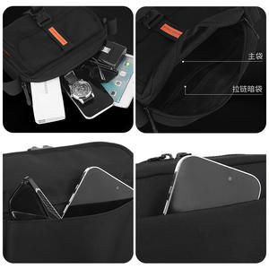 Sac de poitrine WePower pour homme, sac bandoulière multifonctionnel en nylon, gris clair, tenues de tous les jours été 2024 - Product Image 4