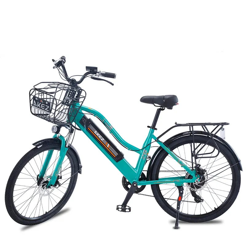 מפעל סיטונאי ישירות נשים 26 אינץ אופניים חשמליים עם Shimano 7 מהירות 36v350w מנוע חשמלי אופני e-אופניים