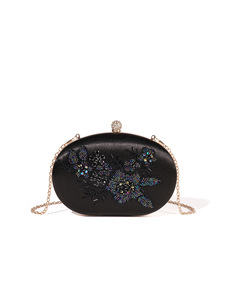Sac de soirée élégant pour femme, style vintage rétro, design classique, pochette ornée de strass, idéal pour les occasions formelles - Grande Vente - Product Image 3