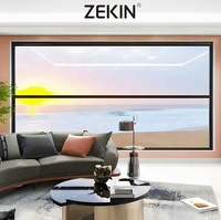 Ventana de Aluminio de Doble Vidrio con Elevación Vertical Motorizada Eléctrica de Gran Tamaño Personalizada