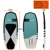 NOUVEAU KUAYO FUN Water Sports EPS Carbon Fiber Surfboard Skimboard Kiteboards Hydrofoil Wingfoil 3'8'' Hard Dock Start Foil Board