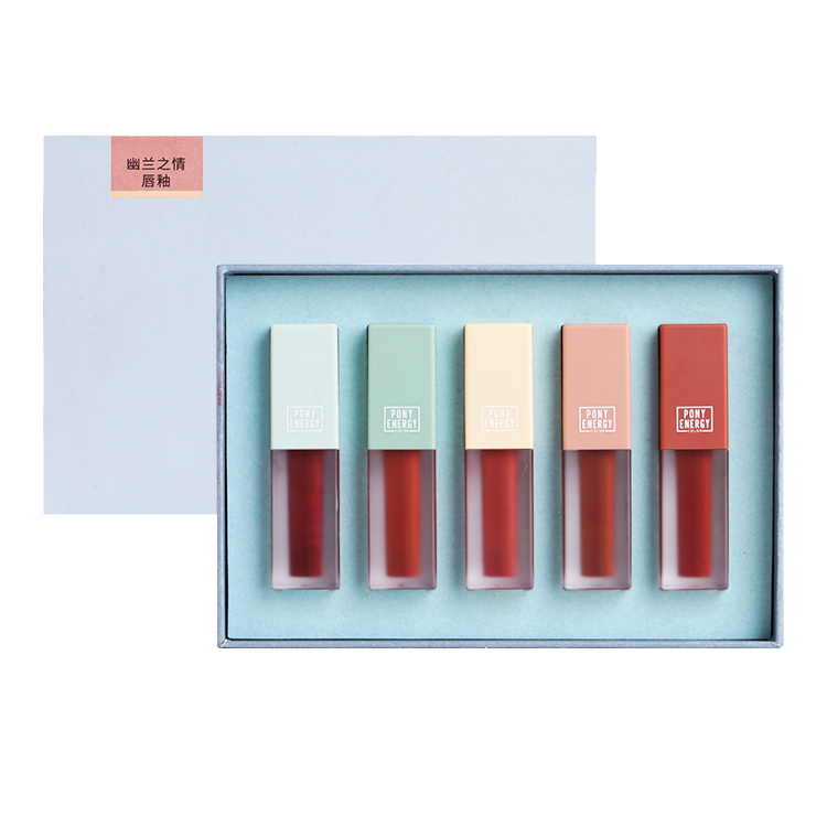 Оптовая продажа; Новое поступление; 5 видов цветов метка частного назначения, водоотталкивающая, жидкая губная помада, матовая губная помада блеск для губ Набор