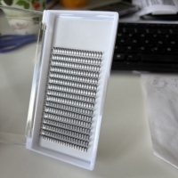 Pestañas de Anime, 120 Fans, Extensiones de Pestañas Individuales, Pestañas en Racimo de Volumen, Longitudes Mixtas de 8-20mm, 20 Raíces, Curvatura C, Grosor de 0.07mm