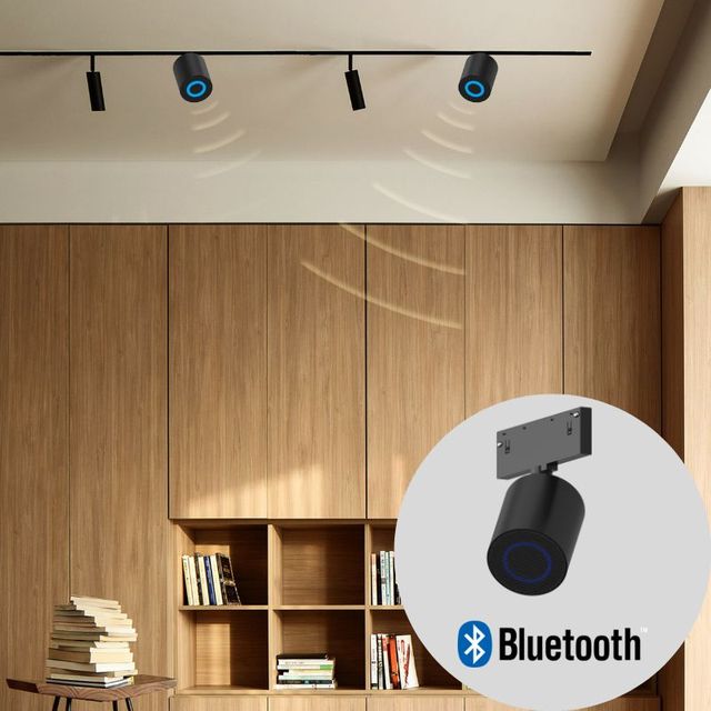 New Design Smart 10MM Magnetic Track Light Speaker 10m Wireless Audio Recessed 48V Low Voltage Hi-Fi System for Home Theater