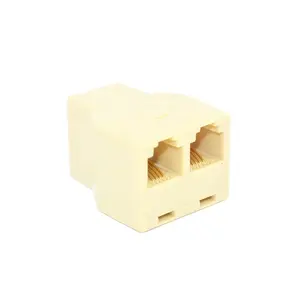 RJ11 6P4C 1 to 1 Female to Female Two Way Telephone Splitter Converter Cable plug connector