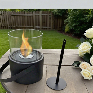 2025 New Stainless Steel <strong>Small</strong> Round Table <strong>Fireplace</strong> Outdoor Metal Glass Fire Pit Bowl for Table Decor and Cooking - Product Image 6