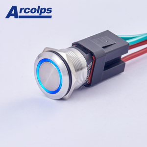 Interruptor de botón de metal de 22mm con tapa redonda y acabado en bronce con alto <span class=keywords><strong>amperaje</strong></span> para uso en estaciones de botón industrial - Product Image 1