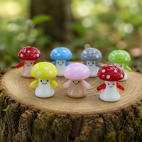 Décorations artisanales en verre de Murano : miniatures de champignons sculptés, statues et figurines pour la décoration intérieure