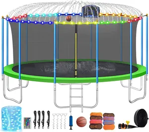 16 Fuß neues Design Großhandel Sommer-Spielzeug-Trampolin großer Rundsprung-Trampolin für den Außenbereich Wasserspritzgerät Trampolin zu verkaufen