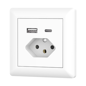 Prise électrique standard suisse USB-A+Type-C 5V/3.4A 17W 10A/250V Brésil/Suisse avec USB 60*60mm Type - Product Image 4