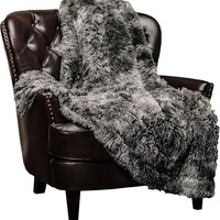 Tie Dye Faux Long Fur Throw Blanket Weiche Fuzzy Throw Blanket-für Bett oder Couch -50x65 Zoll Gelb