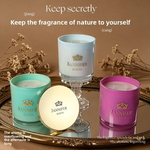 Vela Aromática Moderna de Cera de Soya en Forma de Copa, para Uso en Interiores, de Larga Duración, con Doble Mecha, Regalo Artesanal con Aroma Floral, para Diwali y Navidad - Product Image 3