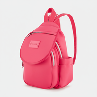 Sac à dos personnalisé en néoprène imperméable avec fermeture éclair, poignée souple et bandoulière, idéal pour le quotidien et les voyages, pour femmes