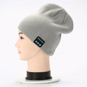 จีนขายส่ง<span class=keywords><strong>2021</strong></span>ฤดูหนาวอบอุ่นสมาร์ทไมค์หมวกหูฟังไร้สายหูฟังหมวกบีนนี่หมวกหูฟังสำหรับ Ios Android - Product Image 4