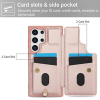 Étui de téléphone portefeuille en cuir PU fleur 3D mignon pour Samsung S25 Ultra avec fentes pour cartes dragonne pochette à bandoulière couverture de téléphone portable