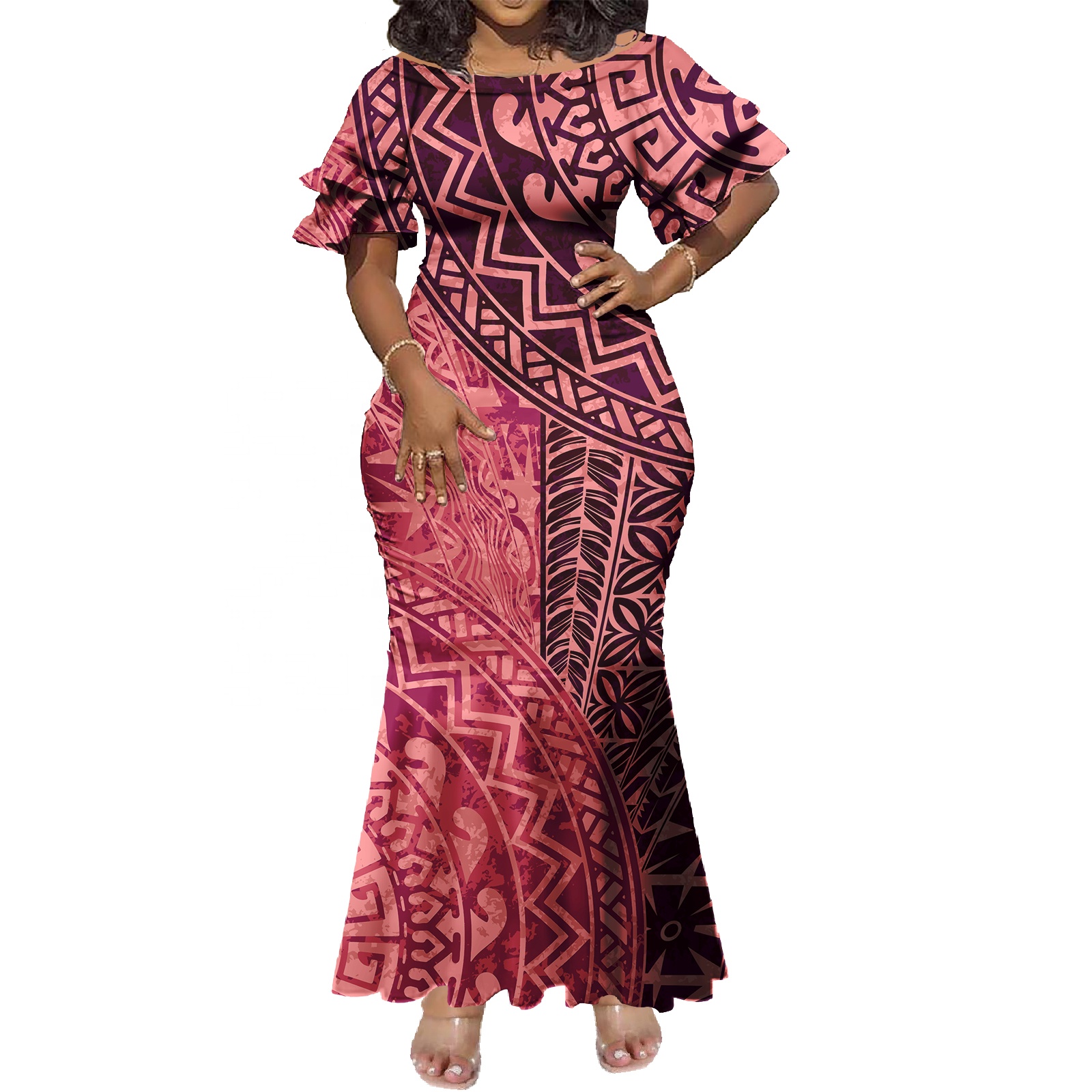 women's fall plus size dresses Plumeria Dream Long Cotton Hawaiian Muumuu Dress Made in Hawaii – KY'S  ALOHA SHIRTS main image 0