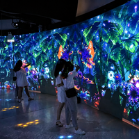 360 °   Túnel de Proyección Inmersiva, Acuario Virtual, Mundo Submarino, Sistema de Proyección 3D Interactivo para Museos y Parques Temáticos