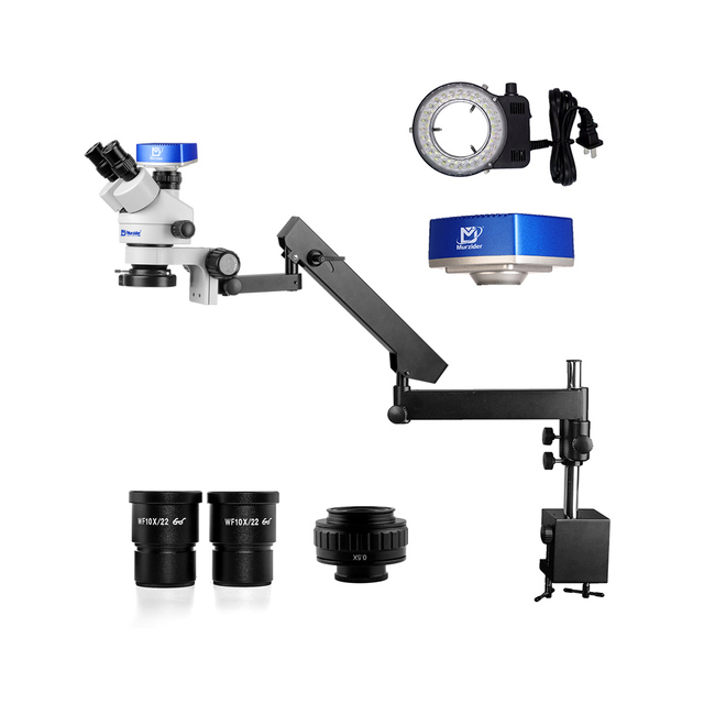 Murzider MSD205T-B-4K Stereo Microscope with 4K Camera for Electronics Repair, Assembly and Component Inspection