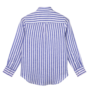 Camicia a righe a maniche lunghe da <span class=keywords><strong>uomo</strong></span> top da <span class=keywords><strong>spiaggia</strong></span> camicie di <span class=keywords><strong>lino</strong></span> Guayabera - Product Image 2