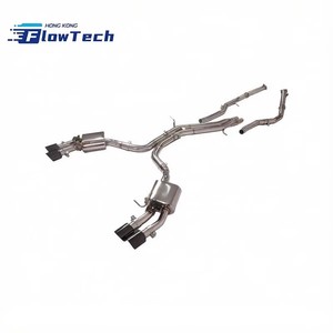 Système d'échappement Catback à soupapes en acier inoxydable T304 avec doubles sorties latérales quadruples pour Audi S5 B9 B9.5 3.0T V6 Performance - Product Image 2