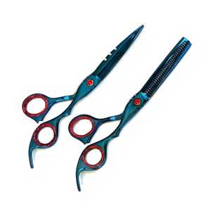 Tijeras Profesionales de Peluquería para Cortar el Cabello, Juego de Tijeras de Acero Inoxidable Afiladas para Adelgazar el Cabello, Kit Duradero para Diestros, Instrumento de Belleza - Product Image 1