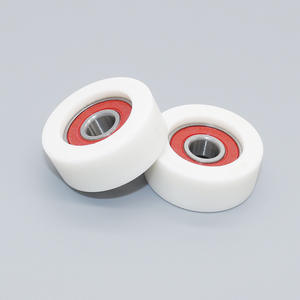 Guides linéaires en gros 8*32*12mm, roulement 608RS - Roue de guidage en plastique plat revêtue pour machines de transmission - Product Image 1