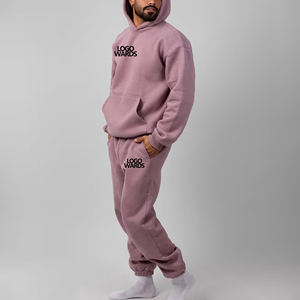 カスタム ユニセックス エッセンシャル デザイナー プレーン ややヘビーウェイト オーバーサイズ 高品質 ストリートウェア コットン パーカー セット メンズ レディース - Product Image 5