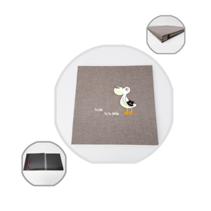 Álbum de Fotos Metálico al por Mayor y Accesorios para Manualidades, Álbum de Recortes Gris de 11x10.6 Pulgadas, 40 Páginas, Cubierta de Lino para Comercio Electrónico - Product Image 3