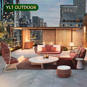 Canapé en aluminium tressé <span class=keywords><strong>de</strong></span> style nordique, fabricant <span class=keywords><strong>de</strong></span> mobilier d'extérieur luxueux pour bateaux <span class=keywords><strong>de</strong></span> croisière, ensemble <span class=keywords><strong>de</strong></span> meubles <span class=keywords><strong>de</strong></span> <span class=keywords><strong>jardin</strong></span> pour patio - Product Image 1