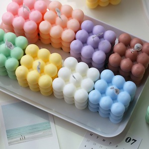 Bougie parfumée artisanale en cire de soja, mini-bougie à <span class=keywords><strong>bulles</strong></span> fantaisie, petit cube, pour la <span class=keywords><strong>maison</strong></span>, parfum d'ambiance, aromathérapie - Product Image 4