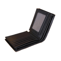 Dompet Lipat Klasik Kulit Buaya Asli Hitam Mewah untuk Pria, Dompet Pendek Lipat Dua Kulit Aligator Asli