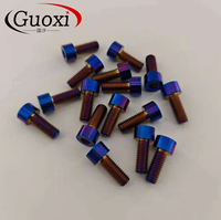 Vis à tête hexagonale, vis bleues brûlées, M5 M6 M8 M10, vis pour moto, voiture électrique, vis à tête bouton, écrous à bride, rondelles