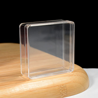 Boîte de rangement carrée en plastique PS de qualité alimentaire, boîte en plastique pour bijoux, boîte en plastique pour l'emballage d'artisanat, de nail art et de bonbons