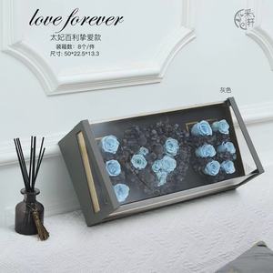 Love <span class=keywords><strong>panorama</strong></span> flower-Caja de regalo, material acrílico transparente, floristería, material de espuma de flor verde - Product Image 2