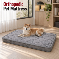Matelas orthopédique personnalisé pour chien avec matelassage sur mesure, housse extérieure amovible et options d'étiquette de marque pour les gammes de produits pour animaux de compagnie