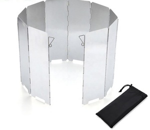 Estufa de campamento al aire libre plegable Johold, parabrisas para cocina, estufa de <span class=keywords><strong>Gas</strong></span>, estufa de Camping al aire libre ultraligera, 10 placas - Product Image 1