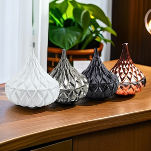 Bán Buôn Sang Trọng Rỗng Nến Thủy Tinh Jar Với Nắp Lưu Trữ Jar Nến Container Cho Trang Trí Nội Thất Và Làm Nến - Product Image 3