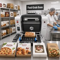 Nueva Impresora Digital de Inyección de Tinta de Alta Velocidad, Tinta de Pigmento, Automática, Tamaño de Medio de Impresión de 20 cm, para Cartón Corrugado, Cajas de Pizza, Bolsas de Papel
