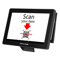 10.1 pouces 1280*800p Windows Android Tablette terminal 2d scanner de code barres de vérificateur de prix pour le supermarché