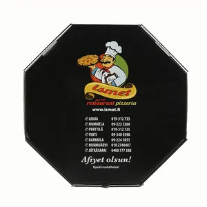 whole sale Black Custom Corrugated paper Recyclable printing pizza box