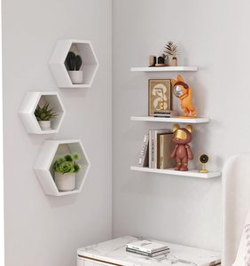 Estantes Flotantes <span class=keywords><strong>de</strong></span> <span class=keywords><strong>Madera</strong></span> <span class=keywords><strong>para</strong></span> Pared, Juego <span class=keywords><strong>de</strong></span> 6 Estantes Hexagonales <span class=keywords><strong>de</strong></span> <span class=keywords><strong>Madera</strong></span> <span class=keywords><strong>de</strong></span> Pino <span class=keywords><strong>para</strong></span> Fotos, Plantas, Estantes Rústicos Tipo Panal - Product Image 6