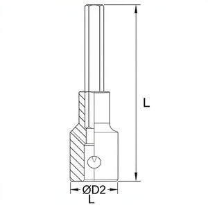 Enchufe Fervi con Inserto Hexagonal Largo D2 L - Product Image 2