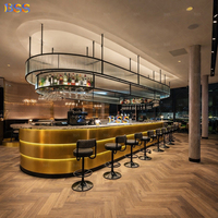 Comptoir de bar commercial pour restaurant, pub, café, vente en gros, personnalisé, de marque, en surface solide Hi-Macs Krion Corian Hanex
