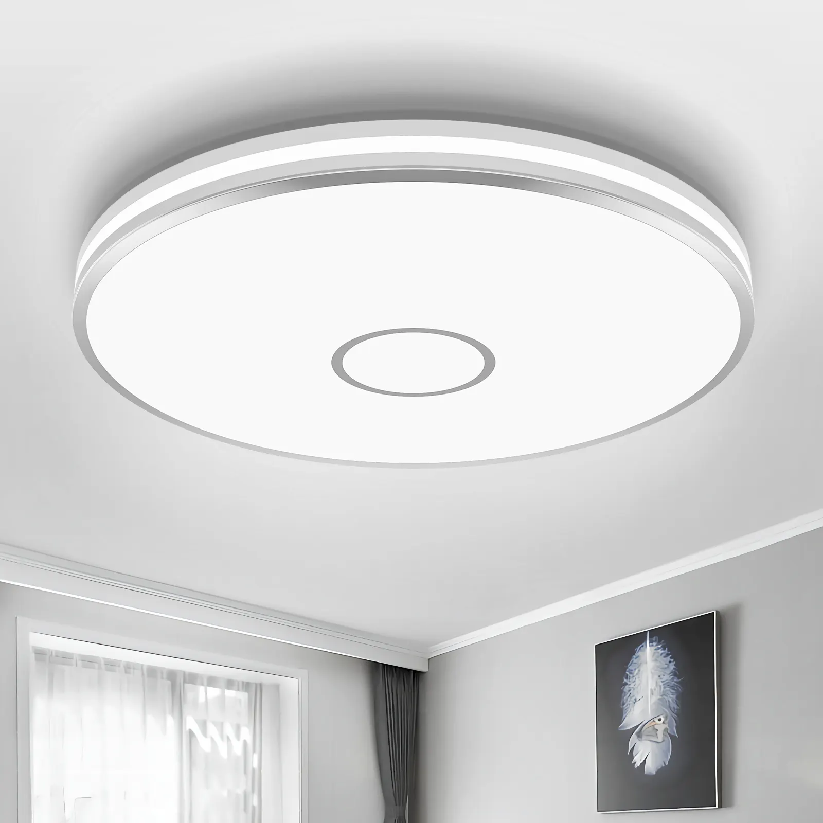 Nordic Modern Style House Design Flush Mount Panel Led Ceiling Light Fixtures For Living Room