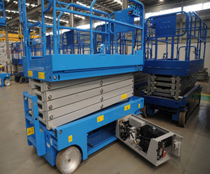 WLホットセール伸縮式垂直足場400 Kgローディング自走式シザーワンマンリフトリアルワークプラットフォーム - Product Image 4