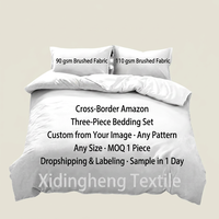 Parure de lit de Noël, housse de couette imprimée numériquement en 3D, textile de maison pour les fêtes, microfibre brossée, taille personnalisée, vente en gros