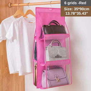 Grand organisateur de rangement suspendu multifonctionnel à 8 poches pour le rangement des portefeuilles et des sacs à main avec mur arrière pour porte - Product Image 3