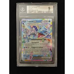 Pour Pokémon 2024 Écarlate & Violet Star Crown-Lapras EX RR SCR IT 032/142 BGS 9 Produit papier d'origine ITA - Product Image 2